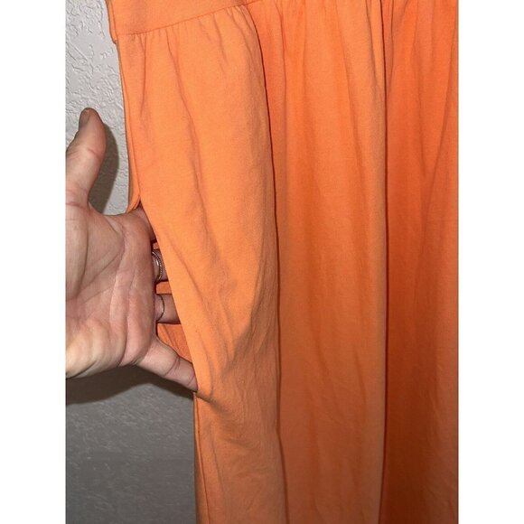 J Crew MIDI Dress Cotton NWTS Stretchy Sleeveless Peach Color Large BR873 1E - Picture 7 of 10